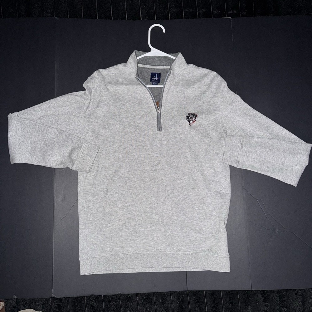 Men's Medium johnnie-O 1/4 Zip Mock Neck Logo Pullover Sweatshirt Austin Peay
